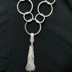 Sterling Silver Antique Knife Pendant